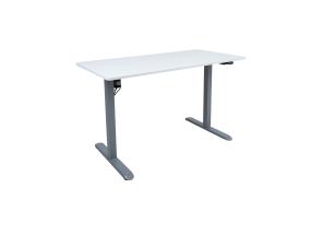 Töölaud ERGO LIGHT 1-mootoriga 120x60cm, hõbehall/valge