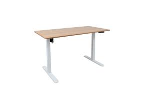 Töölaud ERGO LIGHT 1-mootoriga 120x60cm, valge/tamm