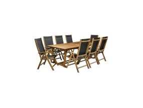 Садовая мебель FUTURE стол и 8 стульев (2782),  210/300x110x73cм, раздвижный, дерево: акация, обработка: промасленный