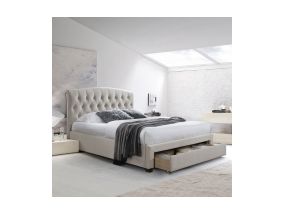 Bed NATALIA with mattress HARMONY DUO 160x200cm, champagne