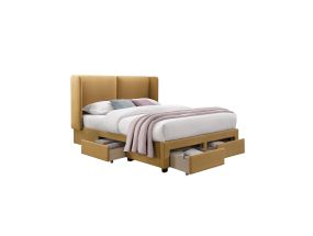Кровать CAREN 160x200см, с матрасом HARMONY TOP, серый, 165x220,5xH110см, МДФ, полиэстер