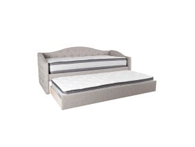 Bed ATLANTA 90x200cm, with two HARMONY UNO mattresses, gray