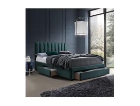 GRACE bed with HARMONY DUO mattress 160x200cm, green