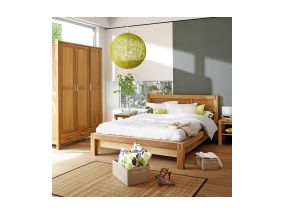 Voodi CHICAGO NEW 160x200cm, madratsiga HARMONY TOP, 176x214,5xH91cm, tammespoon/MDF