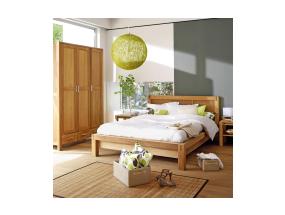 Voodi CHICAGO NEW 160x200cm, madratsiga HARMONY DELUX, 176x214,5xH91cm, tammespooniga vineer, puit
