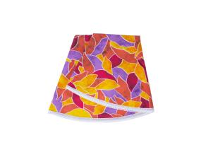 Laudlina LONETA NEW pitsiga, D170cm, punased lehed, 50% polüester, 50% puuvill, kangas 480