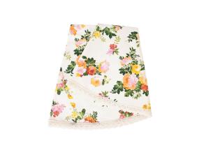 Laudlina HOLLY pitsiga, D170cm, heledad roosid, 20% polüester, 80% puuvill, kangas 495