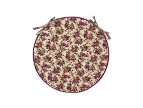 Toolikate LONETA NEW D38cm, paksus 2,5cm, lilla roos, 100% puuvill, kangas 477