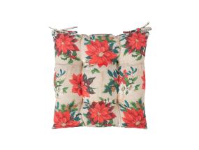 Toolipadi WINTER FLOWERS, 40x40cm, jõulutähed, 50%puuvill, 50%polüester, kangas 396