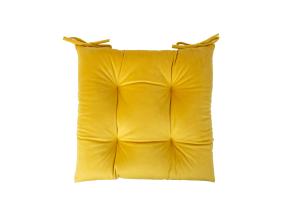 Toolipadi VELVET 2, 40x40cm, kollane, 100% polüester, kangas-828