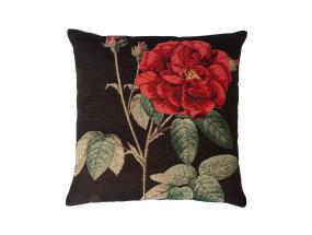 Padi HOLLY ROSE, 45x45cm, elegantne roos/must, 50%puuvill, 50%polüester, kangas-331/289.