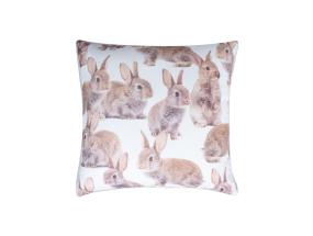 Padi HOLLY 45x45cm, lukuga, jänesed, kangas 50% puuvill, 50% polüester, kangas 414/323