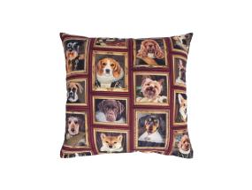 Padi HOLLY 45x45cm, lukuga, koerad raamis, 100% puuvill, kangas 438