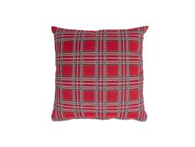Padi HOLLY 45x45cm, lukuga, punane ruut, 50% puuvill, 50%  polüester, kangas 445
