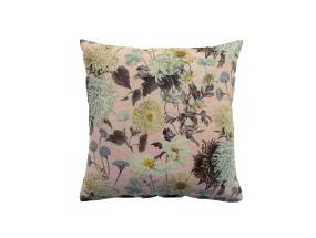 Padi LONETA NEW 45x45cm lukuga, roosa krüsanteem, 50% puuvill, 50% polüester, kangas 473