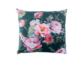 Pillow HOLLY 65x65cm, pink/dark green