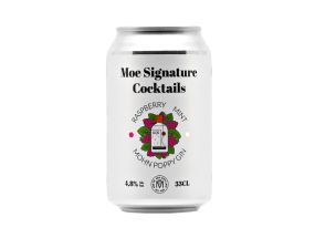 MOE Signature Cocktails gin-raspberry-mint 4.8% 33cl (can)