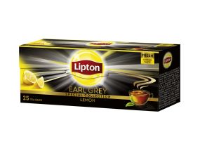 Black tea LIPTON Earl Gray Lemon 25 pcs in a foil envelope