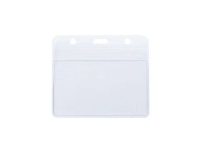 Name tag holder 90x60mm horizontal PVC plastic