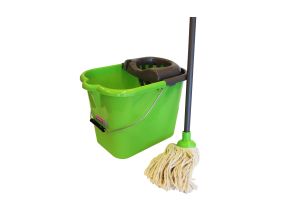 String mop set with bucket 15L SAUBER (mop + handle + bucket)