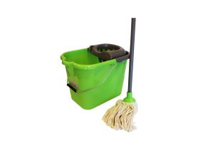 String mop set with bucket 15L SAUBER (mop + handle + bucket)