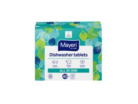 Dishwasher tablets MAYERI All-in-One, water-soluble film 40 pcs