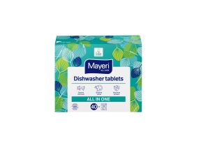 Dishwasher tablets MAYERI All-in-One, water-soluble film 40 pcs