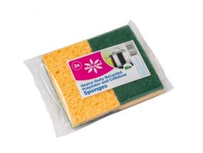 Dishwashing sponge made of cellulose 2 pcs in a pack