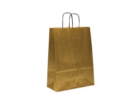 Paper bag with flaps 240x110x310 golden