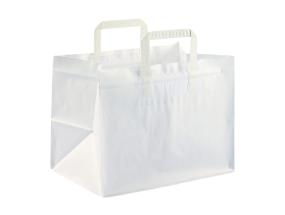 	Paberkott lameda sangaga, laia põhjaga 260x175x245 mm, 70 gsm, valgest jõupaberist