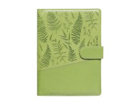 Book calendar BOSS A5 Week, horizontal, spiral bound, FASHION covers (OLIVE GREEN) 00071/40150