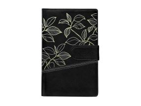 Calendar notebook Miniboss DAY, spiral binding, FASHION covers (BLACK CERVO) 00074/41175