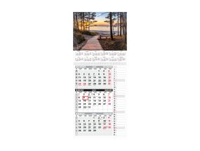 Wall calendar TRIO MEMO, open size 297x630mm (PICTURE no. 1) 00372/40313