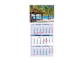 Wall calendar TRIO, open size 297x630mm (PICTURE no. 14) 00321/40232