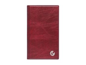 Calendar notebook Miniboss DAY, spiral binding, plastic covers (DARK RED) 00266/40095