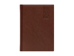 Book calendar WEEK A5, horizontal, hardcover, (BROWN) 00030/40045