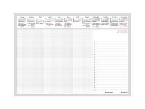 Lauakalender Laualehed 60x42cm, 12 lehte servast liimitud 00306