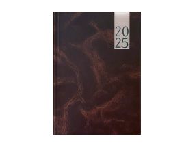 Book calendar DAY A5, hardcover, leather covers (DARK BROWN) 00035/40009