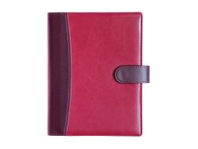 Book calendar Week A5 UNIVERSAL, spiral bound, LUX cover (DARK RED) 00067/40015