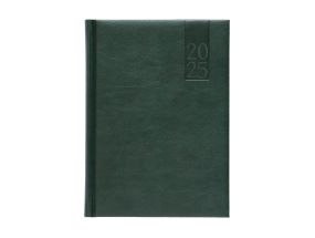 Book calendar DAY A5, hardcover, synthetic leather (GREEN) 00034/40025