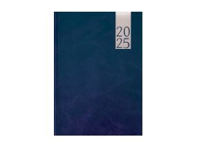 Book calendar DAY A5, hardcover, leather covers (DARK BLUE) 00035/40029