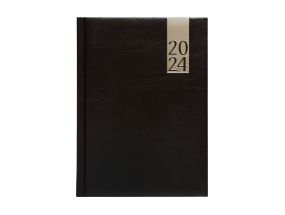 Book calendar DAY A5, hardcover, leather covers (BLACK) 00035/40030