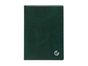 Book calendar Boss A5, horizontal division, spiral bound plastic cover (GREEN) 00032/40050