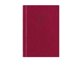 Raamatkalender Kalendermärkmik A6 PÄEV, kunstnahk (TUMEPUNANE) 00029/40082