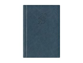 Book calendar Calendar notebook A6 DAY, synthetic leather (DARK BLUE) 00029/40084