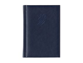Book calendar Calendar notebook A6 DAY, synthetic leather (DARK BLUE) 00029/40084