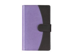 Calendar notebook Miniboss DAY, spiral binding, FASHION covers (PURPLE/GRAY) 00074/40274