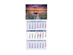 Seinakalender TRIO, avatud mõõt 297x630mm (PILT nr. 5) 00321/40223