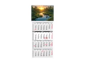 Wall calendar QUATTRO, open size 297x760mm (PICTURE no. 13) 00322/40501