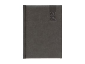 Book calendar DAY A5, hardcover, synthetic leather (GRAY) 00034/40245